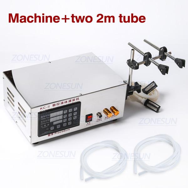 ZONESUN ZS-KC280II Double Head Microcomputer Automatic Water Liquid Filling Machine for Medicine Peroxide Heat Resistance