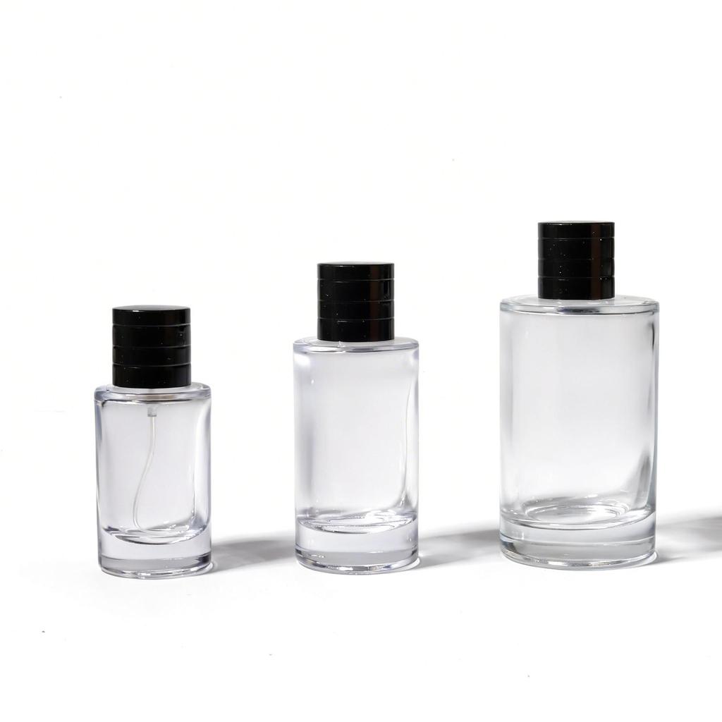 Gradient Glass Perfume Decanter Spray Bottle - Flat Square Design (30ml, 50ml, 80ml, 90ml)