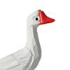 Resin Goose Ornament Desktop White Goose Statue Mini Goose Figurine for Home Office Tabletop Potted Plant Decor