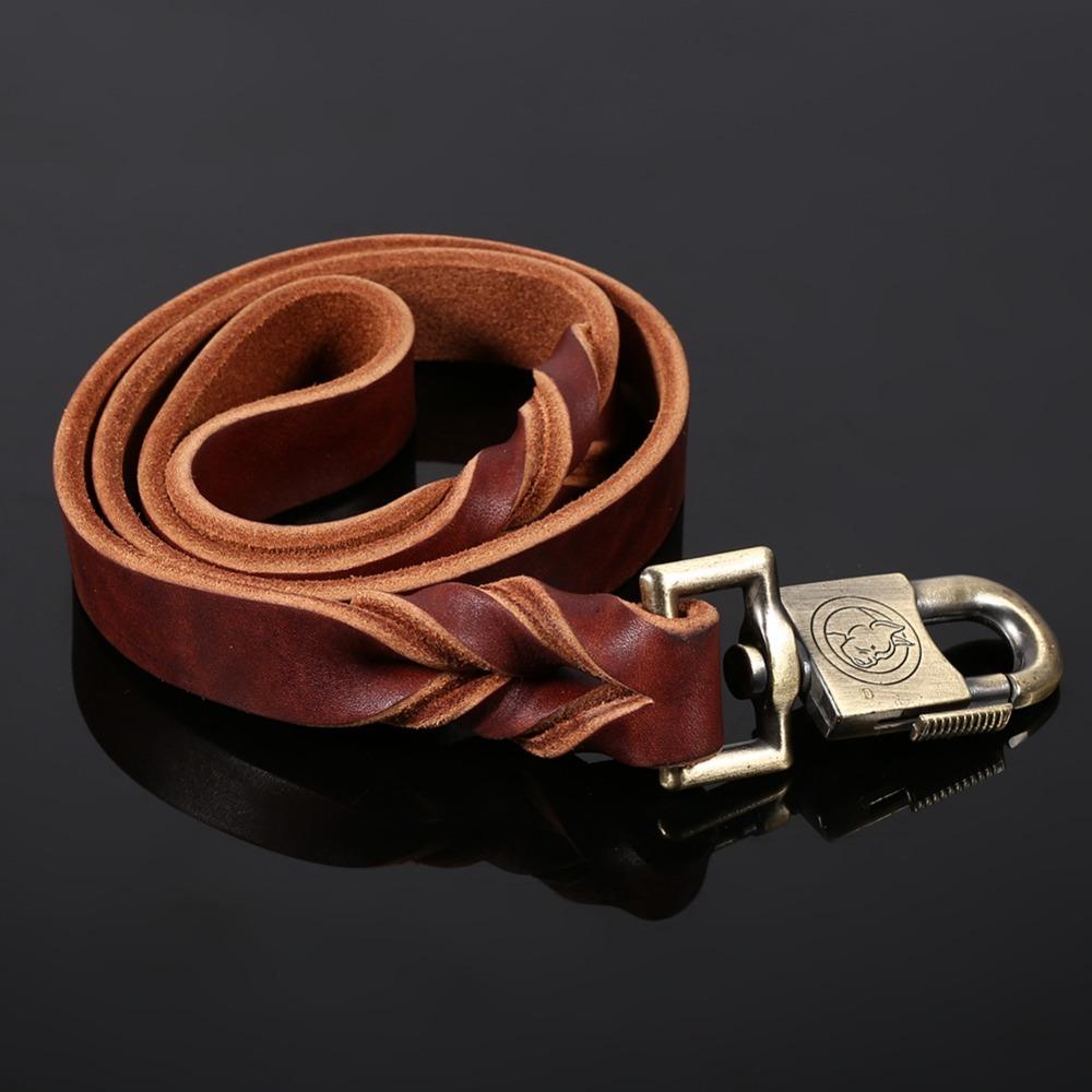 Brown Tone Large Breed Dog Leash Wide Strap Golden Retriever Walking Rope Pet Daily Exercise