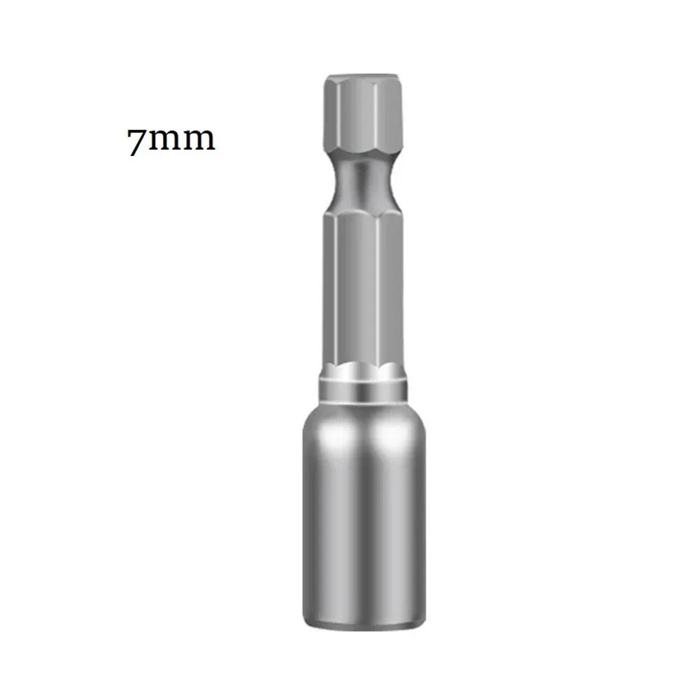 1ks 6-13mm Rázový nástrčný magnetický šroubovák na matice 1/4" šestihranná stopka Power maticový šroubovák Vrták Ruční nástroje 6/7/8/9/10/11/12/13mm