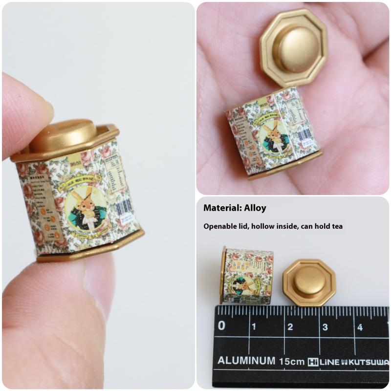 Casă de Păpuși Cutie de Cafea Cutie de Ceai Model Simulare Articol Ornament Model Miniatură Jucării Mini Accesorii Mobilier Casă de Păpuși