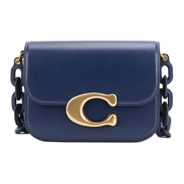 

Coach Idol 21 Brand Logo Magnetic Closure Leather Crossbody Shoulder Bag Small Women bags Navy-Blue CW650-B4DNA Basic Set (Bag+Dust Bag)