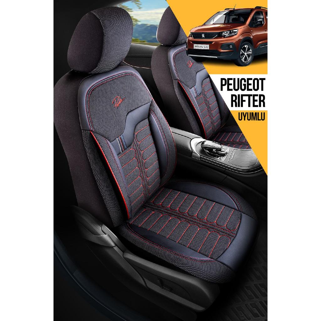Panda Chile Series British Jacquard Fabric Peugeot Rifter Compatible Car Seat Cover - Full Set Compatible for All Vehicles Universal