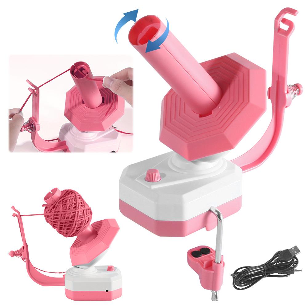 Yarn Winder Electric Yarn Ball Winder USB Plug In Crochet Yarn Winder Non Slip Base Automatic Yarn Spinner for Crochet Lovers