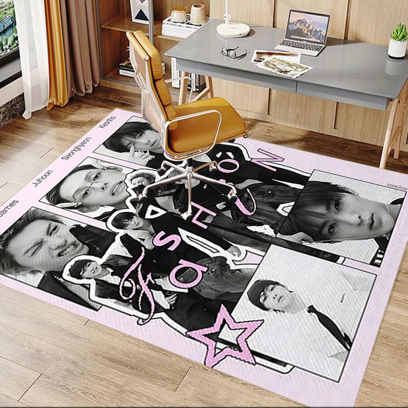 Fashion Icon Collage Carpet For Playroom Bedroom Living Room Sofa Home Decorkids Game Area Rug Nonslip Floor Mat