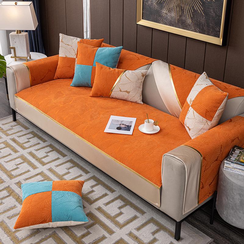 

Light Luxury Chenille Sofa Cushion Cover Non-Slip Four Seasons Universal Soft Pillow Towel for Living Room Decor 70*70