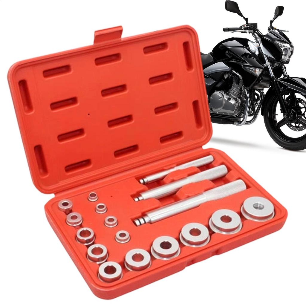17PCS/Set Wheel Bearing Race Seal Bush Driver Master Tool Kits Aluminum Axle Install Bearing Seal Driver For Repair