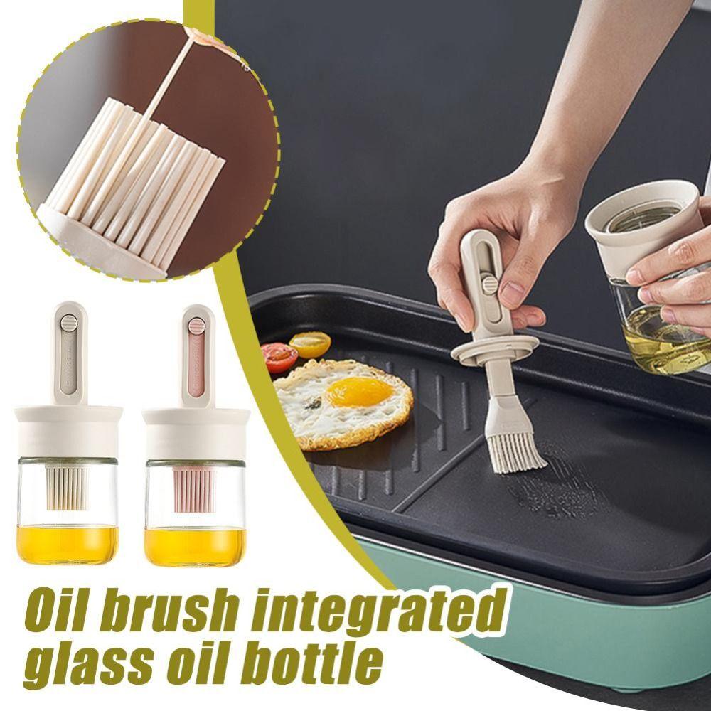

Silicone Telescopic Oil Brush Adjustable Baking Tool New Glass Oil Bottle рожевий