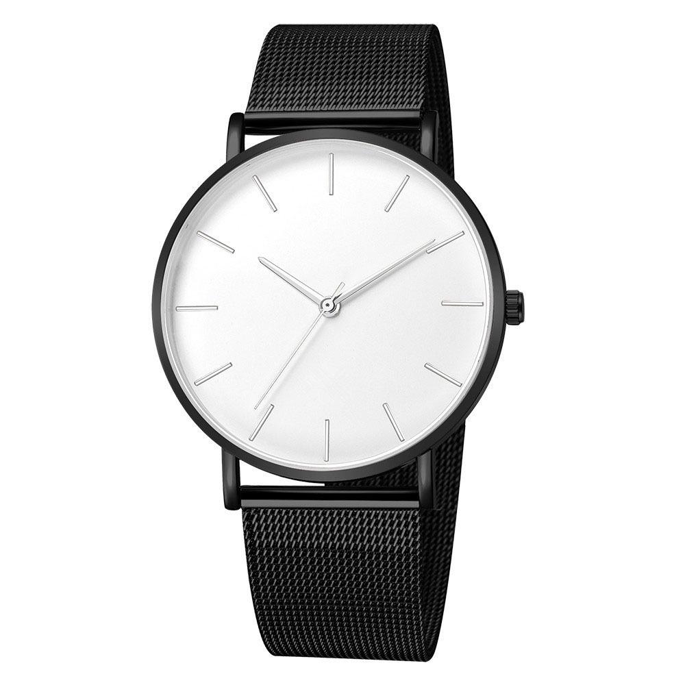 Geneva Ultra-Thin Men's Minimalist Mesh Band Watch