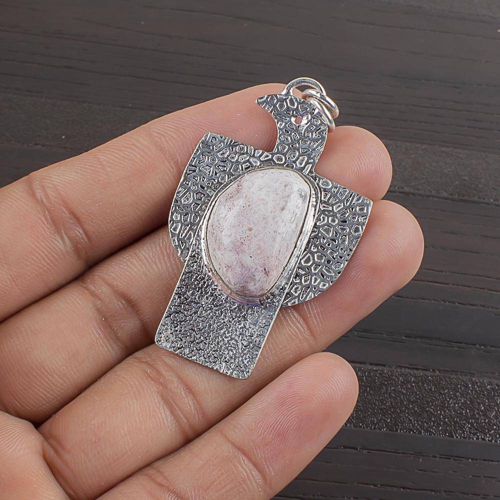 

Natural Scolocite Gemstone 925 Sterling Silver Jewelry Designer Pendant 1.95 AJP-2297