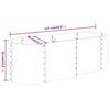 Vidaxl Raised Planter, Powder-Coated Steel 114X40X36 Cm, Grey