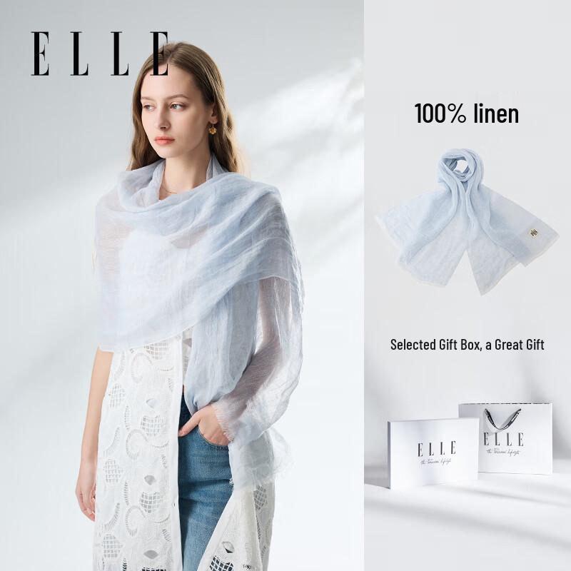 

ELLE 100% Linen Women s Shawl Scarf Gift Set