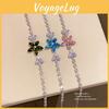 Zircon Flower Pendant Bracelet For Women With Elegant Design For Summer