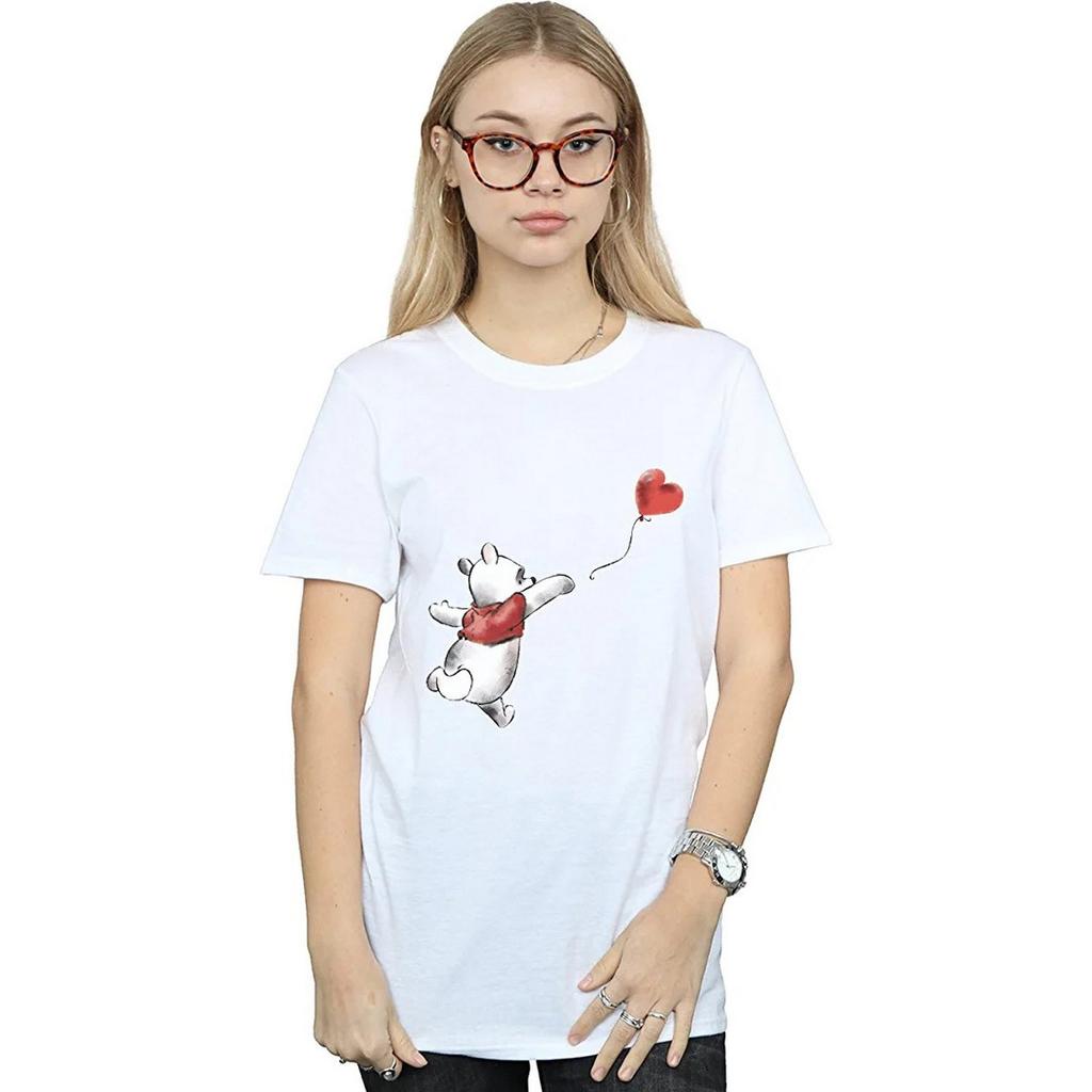 Winnie the Pooh Womens/Ladies Balloons Cotton Boyfriend T-Shirt