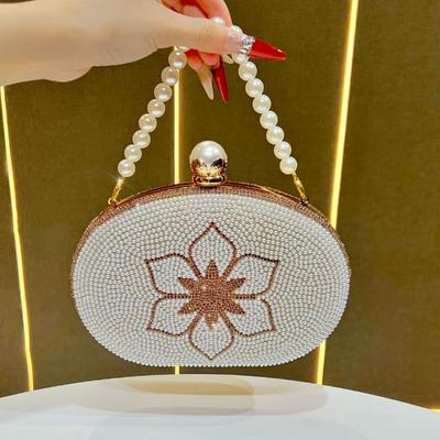 High-end Wedding Dress, Chinese-style Cheongsam Bag, Dinner Bag, Pearl Handbag, Clutch Bag