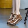 2025 New Women Genuine Leather Ankle Boots Autumn Winter Comfortable Warm Casual Sneakers Street Retro Female Thick Bottom Shoes