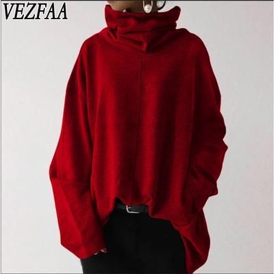 Women's Fashion Casual Spring Autumn Solid Color Print Long Sleeve High Neck Blouses & Shirts