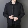 Autumn and Winter Thickened Velvet Men's Cotton Coat Warm Cotton Casual Jacket Middle-aged and Elderly Dad Lapel Jacket