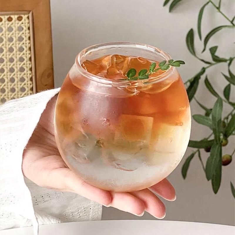 Round Glass Iced Coffee & Soda Cup Set