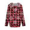 Women's Fashion Christmas Print Casual Zip-Up Long-Sleeved Hooded Jacket