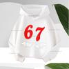 Long Sleeve Graphic Funny 67 Cute Children's Hoodies Hooded Sweatshirt Casual Fashion Novelty Fleece Boy Girl Kid Warm Pullover