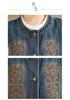 Spring Plus Size Embroidered Denim Vest - Casual, Loose, and Versatile Fashion