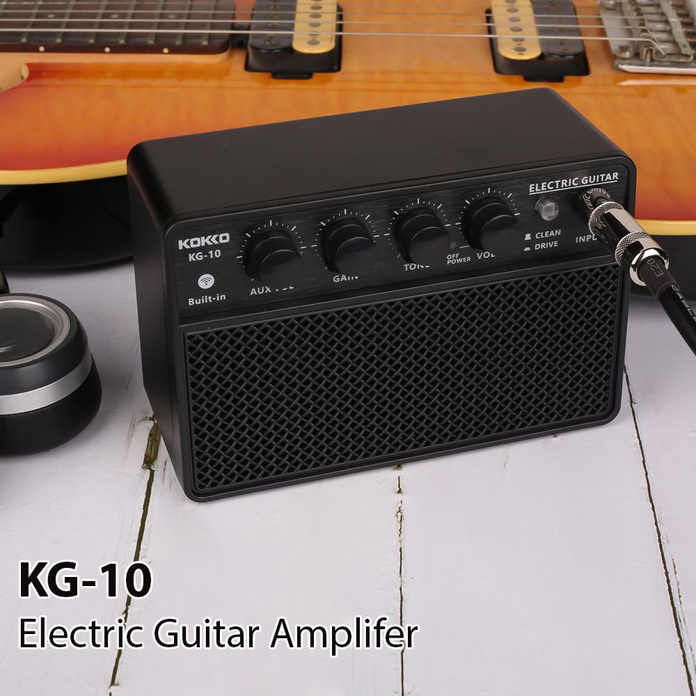 KOKKO 10W Small Electric Guitar Amp Mini Portable Guitar Practice Speaker for Daily Practice Street Performances