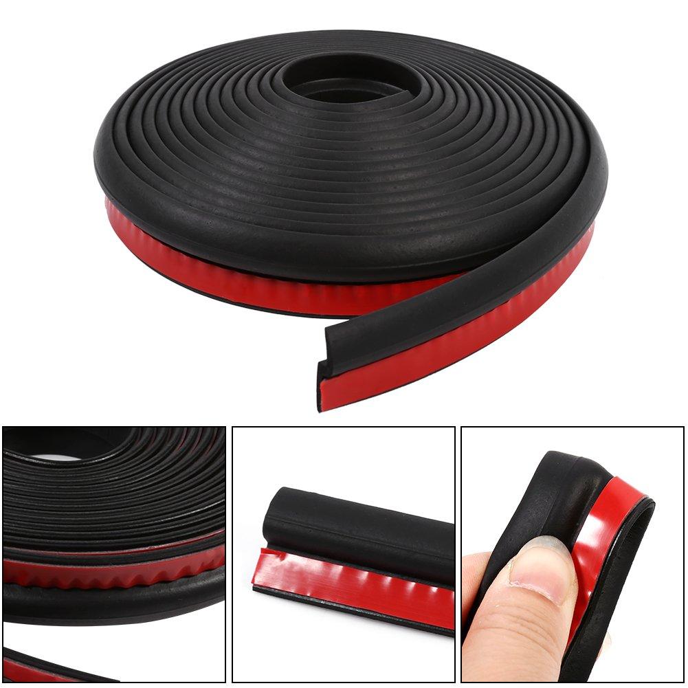 Z Shape Weatherstrip Car Door Seal Trim Door Edge Guard 4m Lip Rubber Self Adhesive Waterproof Dustproof Soundproof Windproof