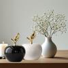 Ceramic Apple Statue Art Crafts Christmas Gift Tabletop Ornament Decorative Figurine for Bookshelf Desk Shelf Cabinet Home Decor