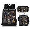 Cartoon Printing Casual Shoulder Bag Junior High School Students Large Capacity Backpacks