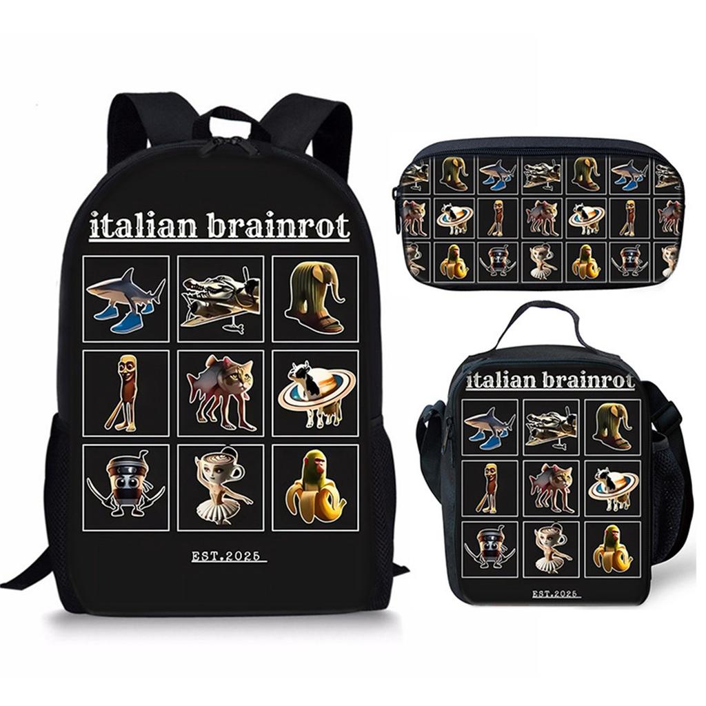 Cartoon Printing Casual Shoulder Bag Junior High School Students Large Capacity Backpacks
