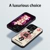 Chinesisches Wort glückliches Mode-Design Handyhülle für iPhone 17 16 e 15 14 13 12 Pro Max Lammleder Silberrand Schutzhülle