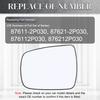 For Kia Sorento 2.4L 3.5L 2009 2010 2011 2012 2013 2014 Heated Side Mirror Glass Door Wing Rearview Mirror Left/Right 876112P030