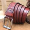 Belt for Men's Trendy Retro Pure Cowhide Jeans Belt for Men's Students Korean Style Trendy Head Pin Buckle Versatile Women's Universal