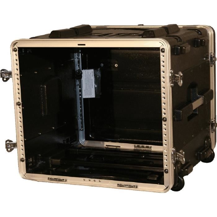 Rack à roulettes 19" - GATOR - 8 unités - Noir - 9,07 kg - 419 x 483 x 356 mm