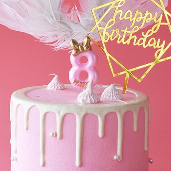 Birthday Candle Durable 10 Digits Optional Lovely Exquisite Romantic Decorative Eco-Friendly 0-9 Number Digital Candles for Birthday