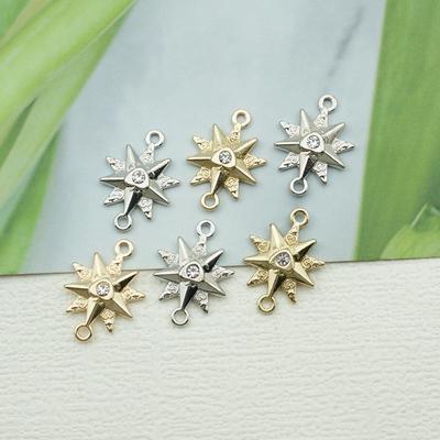 Šesticípá sněhová hvězda spojka DIY slitina šperkové doplňky