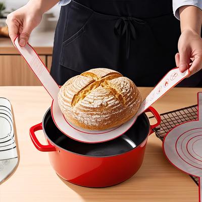 Hollanda Fırını için Silikon Ekmek Askısı, Uzun Saplı Yeniden Kullanılabilir Pişirme Matı, Transfer Edilebilir Hamur İşleri için Yapışmaz Sac Kaplamaları