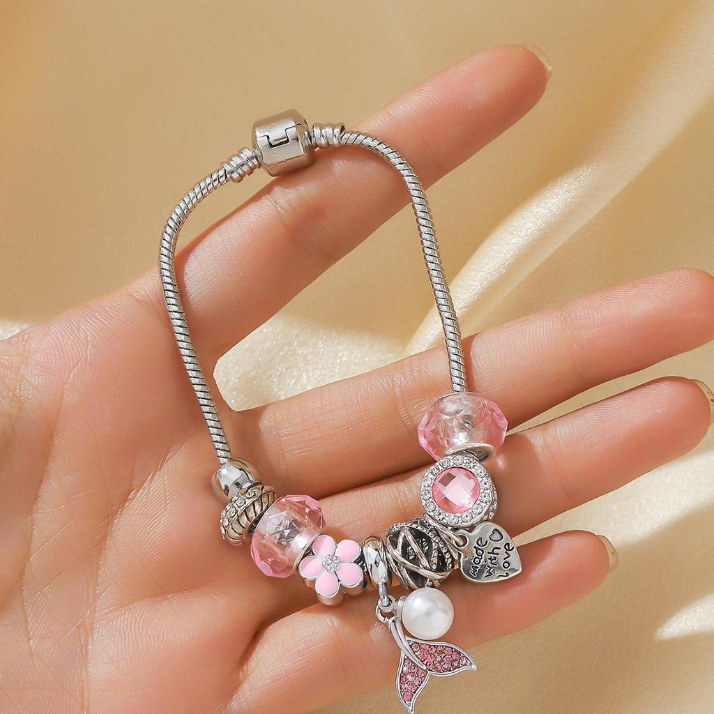 1PC Women's Fashion Pan Family Multi Element Beaded Devil's Eye Bracelet Zircon Suitable for Date, Party, Festival Gift