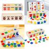 Wooden Shape Color Sorting Toy Box For Kid Educational Learning And Hand Eye Coordination