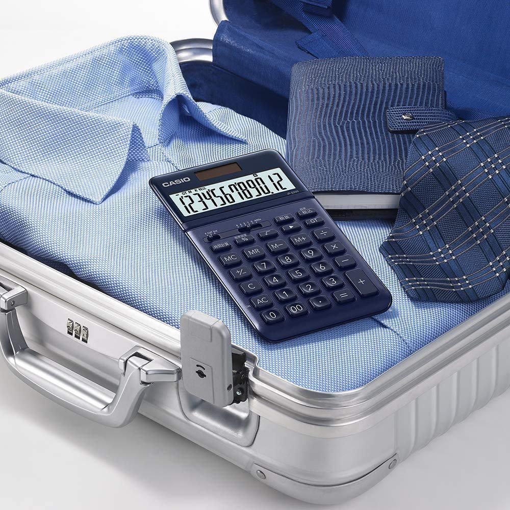 Casio Stylish Calculator Navy 12 Digits Just Type JF-S200-NY-N