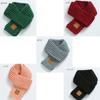 Winter Lederetikett Baby einfarbige gestrickte Halsmanschette Nackenwärmer