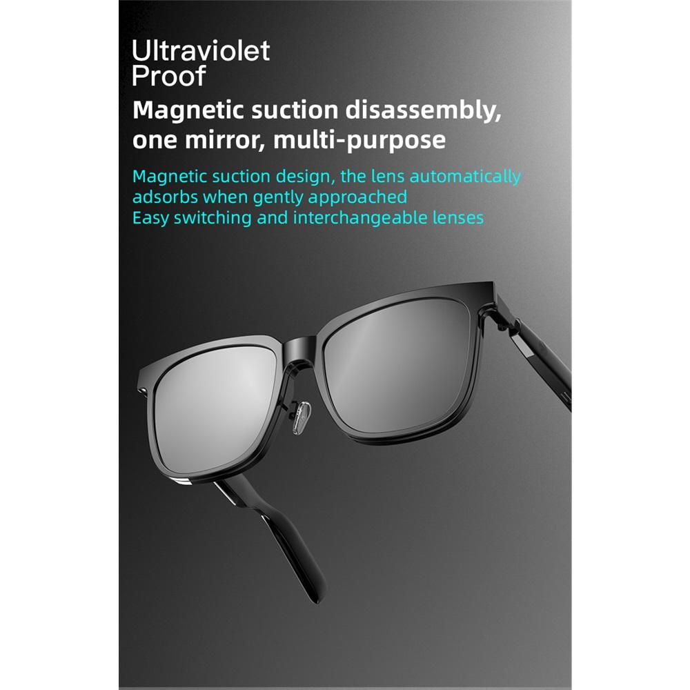 SG-18 PRO Smart Wireless Audio Glasses, Bluetooth 5.4 Anti Blue Light Eyewear with HIFI Sound & Touch Control