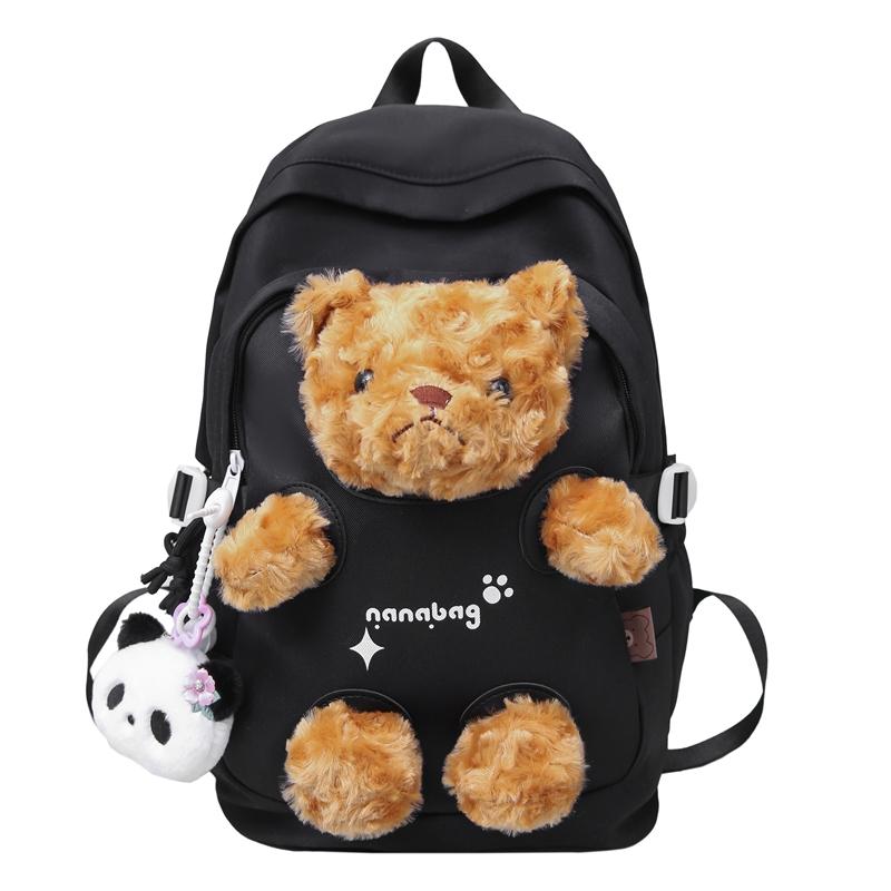 

Женский школьный рюкзак Cartoon Schoolbag, легкий, большой емкости чёрный