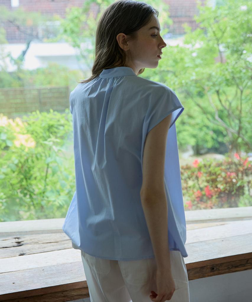 Opeundoeoseutyudio Nameless Tie Blouse Blue