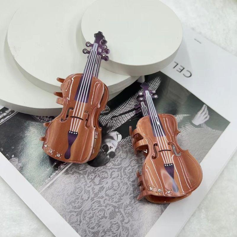 1pc Sunset Violin Hair Clip Ins Cartoon Guitar Hair Clip Coil Hair Clip Shark Clip Large Back of Head Hair Clip