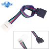 5PCS 5050 RGB 4Pin LED Strip Light Connectors Strip To Power Adaptor 4 Conductor 10mm Wide Connector