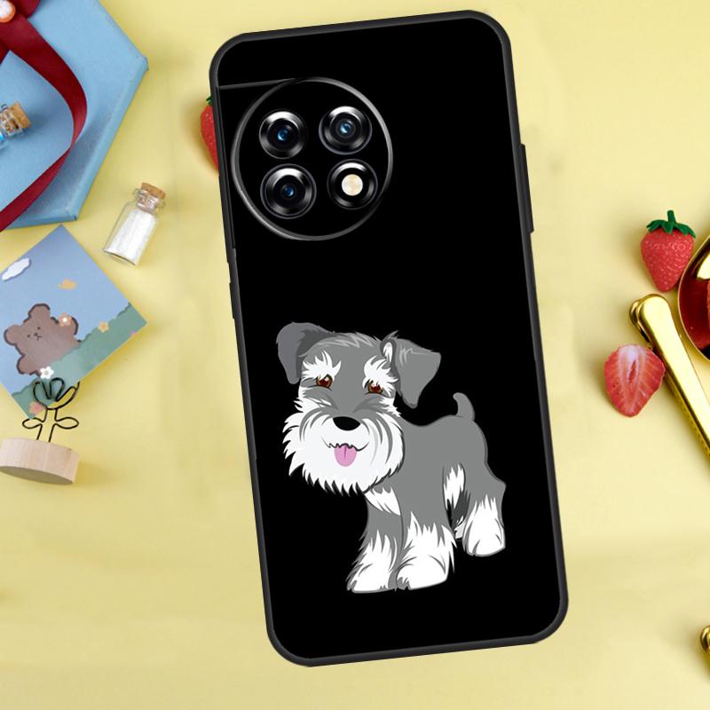 Miniature Schnauzer Dog Art Case For OnePlus 13R 12R 13T 15 13 12 11 10 9 10R 10T 8T Nord 5 CE 4 2 3 Lite N20 N30 Cover