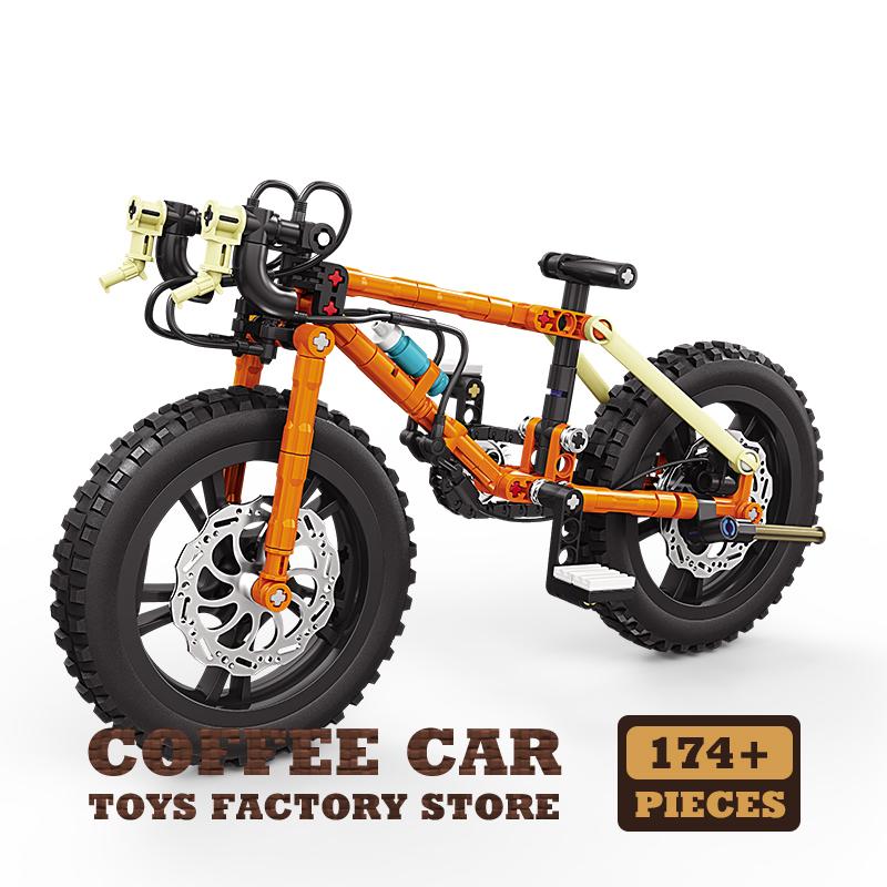 Non-Toxic Mechanical Motion Bicycle Building Blocks Set Mountain Bike Moc Bricks Model Stem Toys For Kids & Adults Diy Decor Birthday Gift
